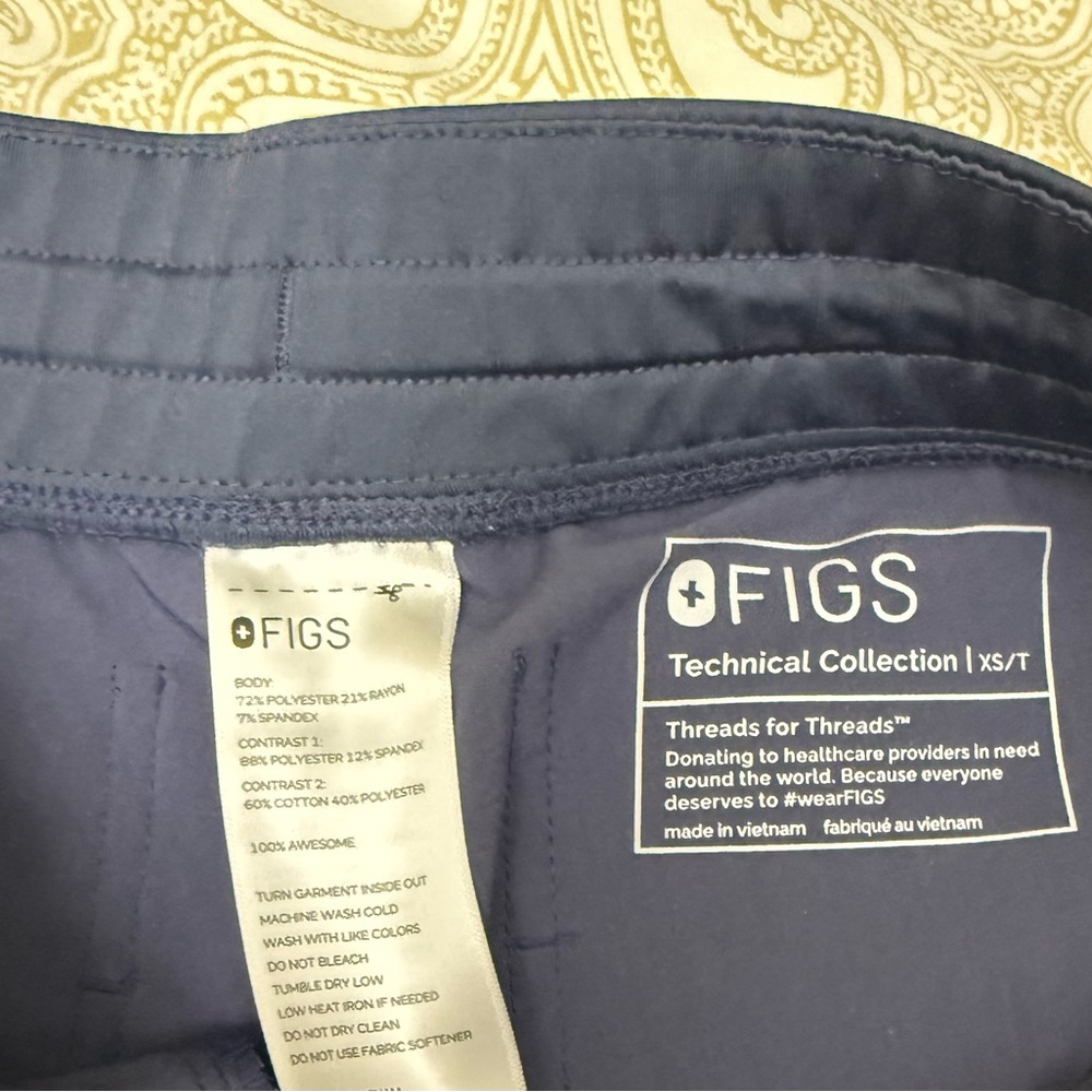 Figs Technical Collection Scrub Pants in space navy, XS Tall